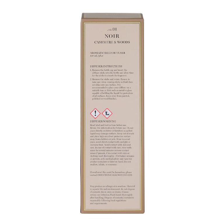 Living & Co Noir Reed Diffuser 01 Cashmere & Woods 150ml, , hi-res