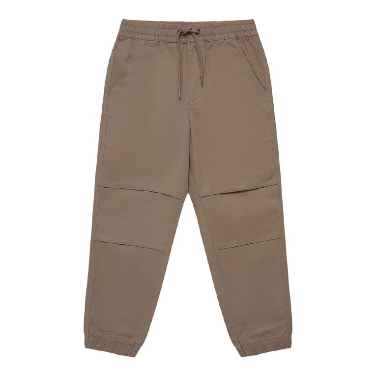 Young Original Twill Joggers, Brown Mid, hi-res