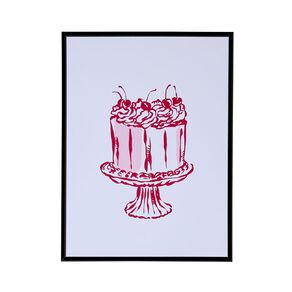 Living & Co Framed Print Cherry Cake 30cm x 40cm