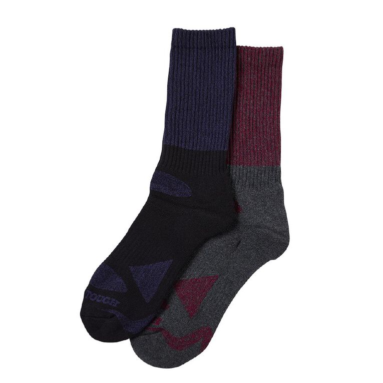 Darn Tough Women's Rib Boot Crew Socks 2 Pack, Charcoal, hi-res
