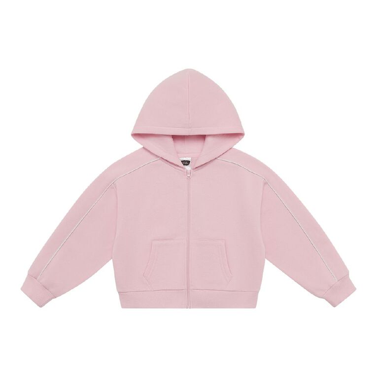 Young Original Piping Zip Hoodie, Pink Light, hi-res
