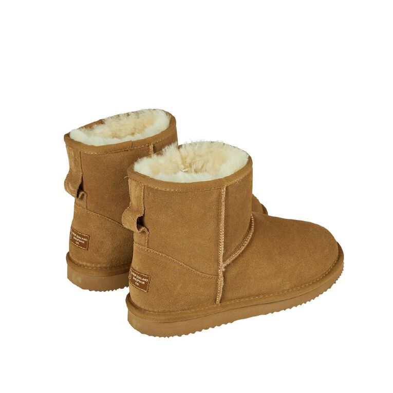 NEW ZEALAND SHEEPSKIN CO. Women's Sheepskin Lined Slipper Ankle Boots, Brown Light, hi-res