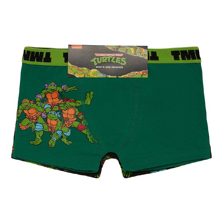 Teenage Mutant Ninja Turtles Trunks 2 Pack, Black/Green, hi-res