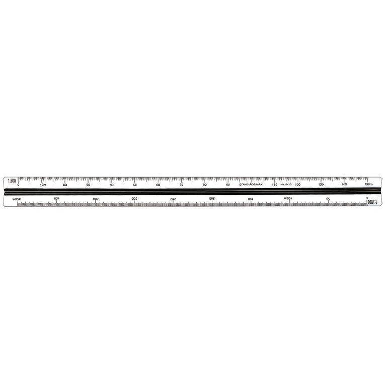 Standardgraph 9419 Tri Scale Ruler Surveying Clear, , hi-res
