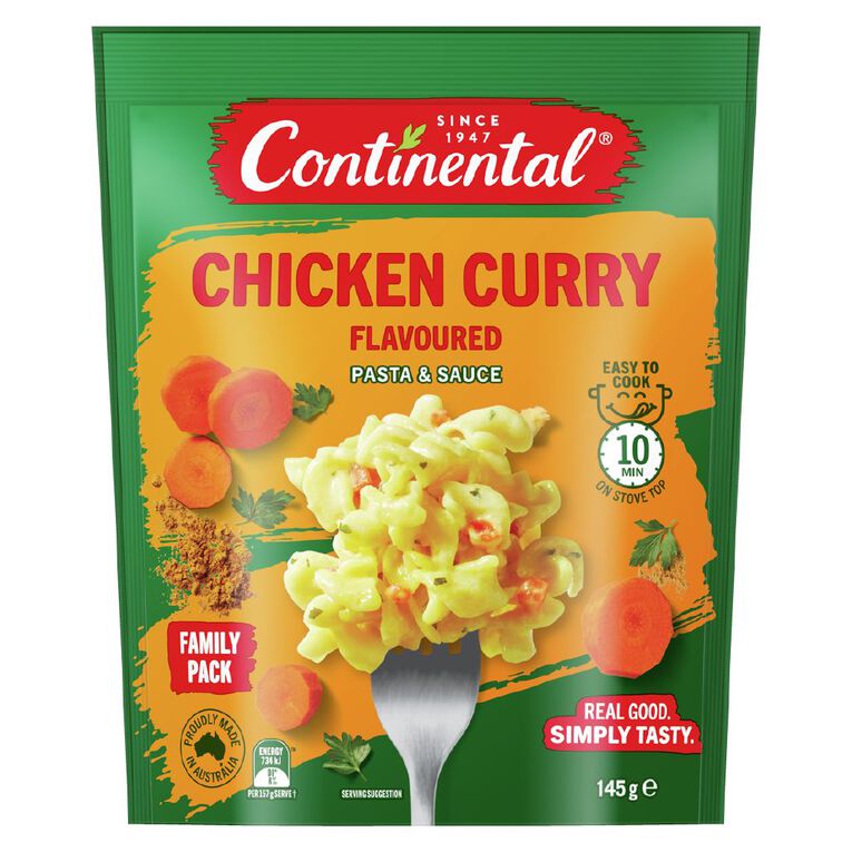 Continental Pasta and Sauce Chicken Curry 145g, , hi-res