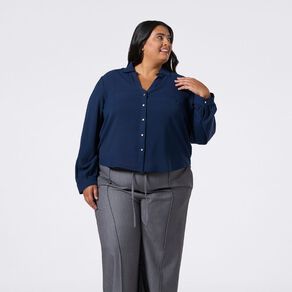 H&H Curve Women's Long Sleeve V-Neck Shirt