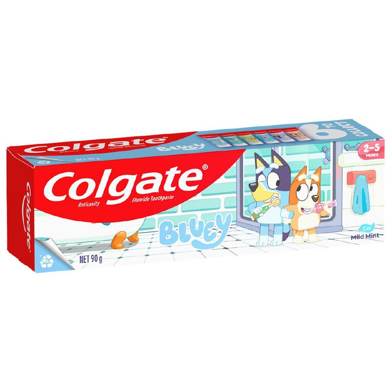 Colgate Kids' Junior Bluey Toothpaste Mild Mint Gel 90g, , hi-res