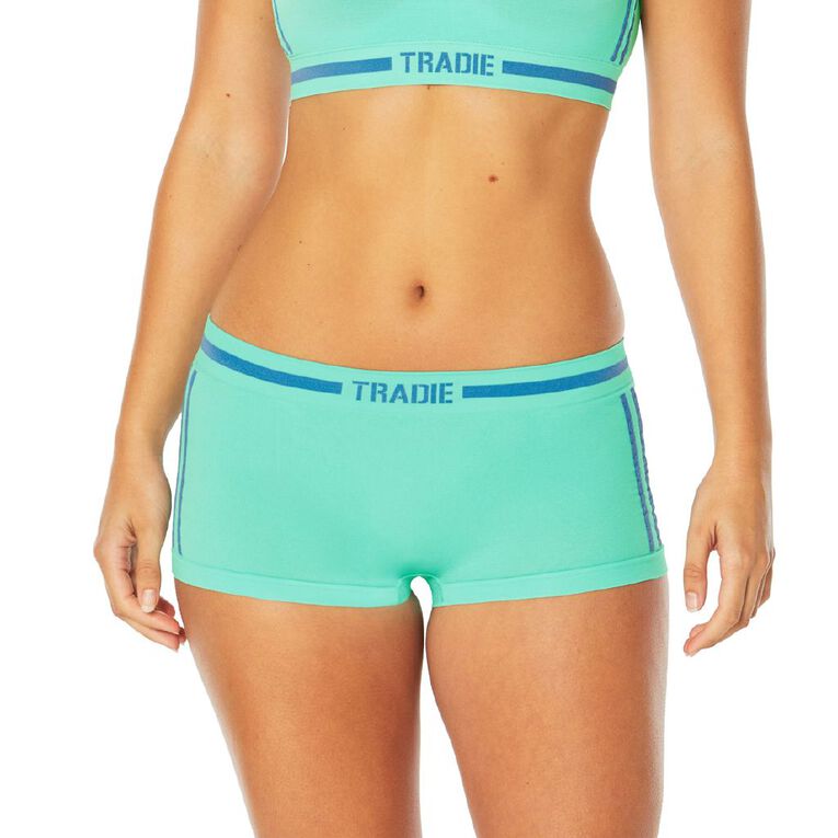 Tradie Women's Seamfree Playoff Shortie, Teal, hi-res
