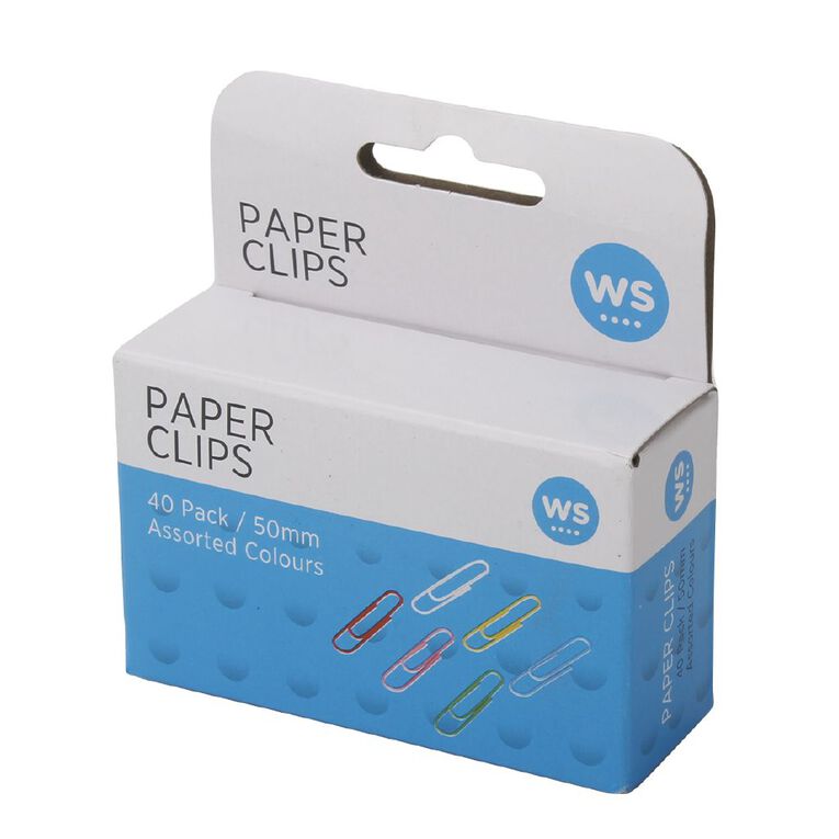 WS Paperclips 50mm 40 Pack, , hi-res