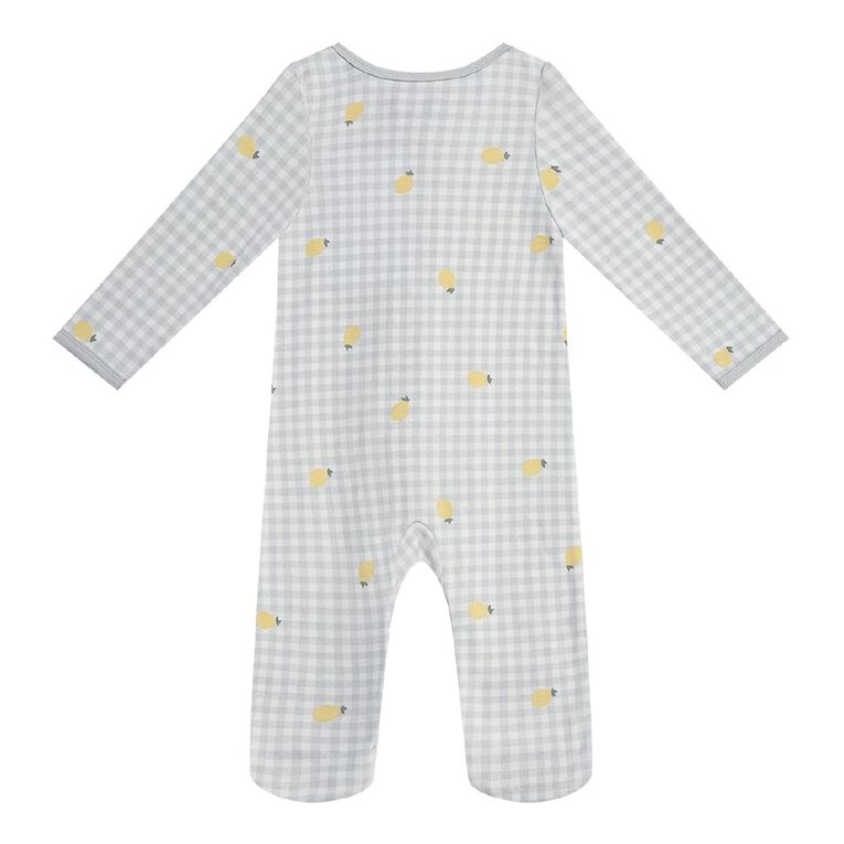 Young Original Babies' Zip-Thru Footed All-in-One, Green Light, hi-res