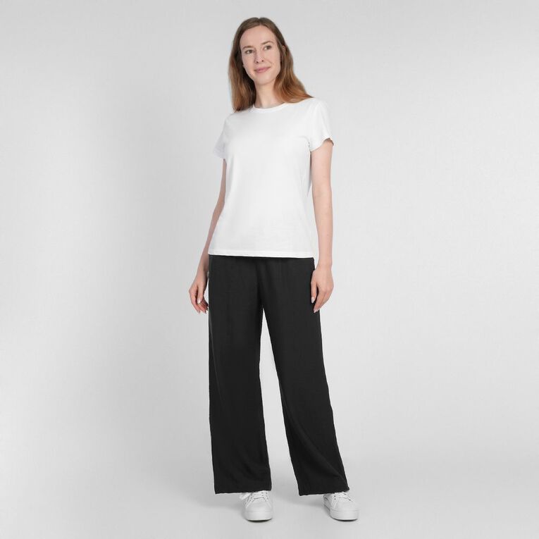 H&H Women's Wide Side Pants, Black BEAUTY, hi-res