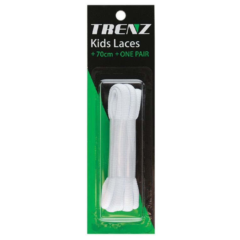 Trenz Kids' Laces, White, hi-res