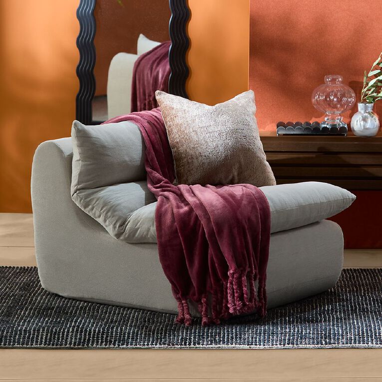 Living & Co Belle Compressed Slouch Chair Cream, , hi-res