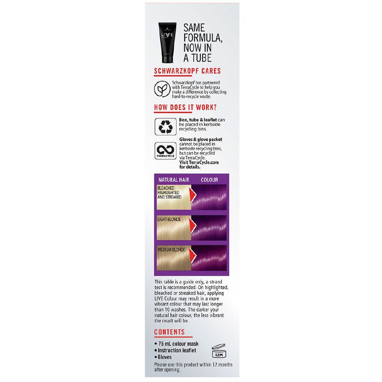 Schwarzkopf UBs LIVE Colour Magnetic Purple 75ml, , hi-res