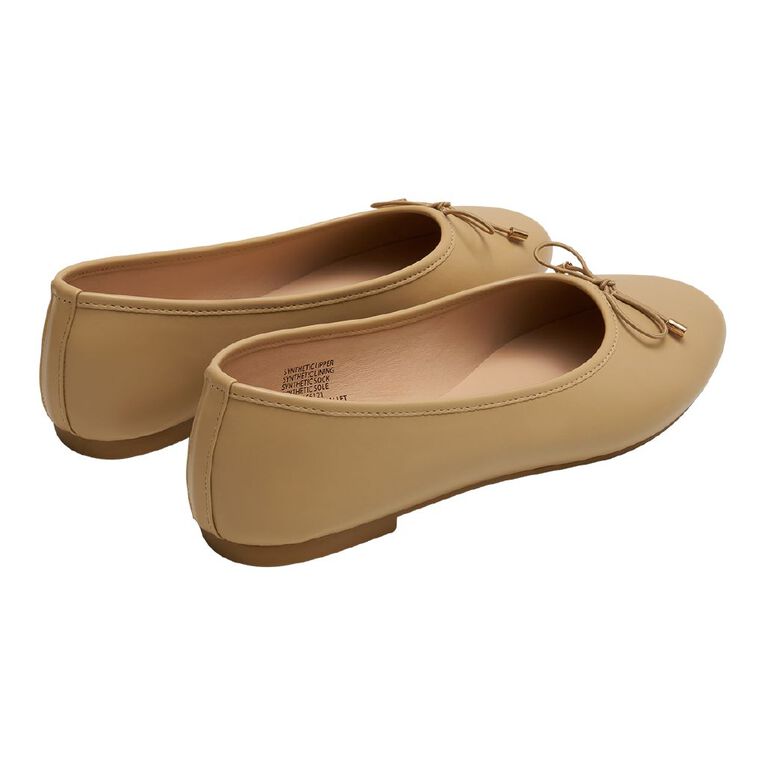 H&H Women's Minimalist Bow Ballet, Brown Light, hi-res