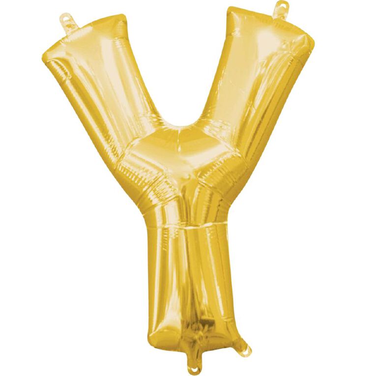 Anagram Small-Size Air Letter Y Gold Balloon, , hi-res