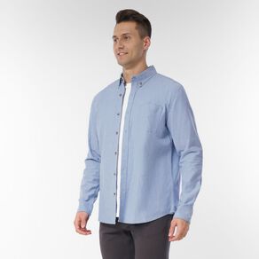 H&H Men's Long Sleeve Oxford Shirt