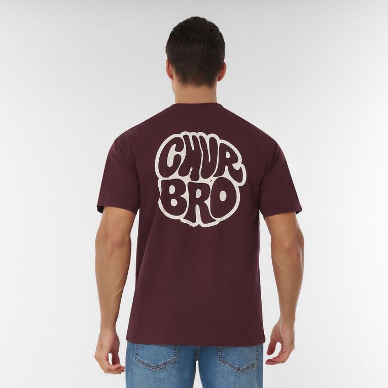 H&H Men's Relaxed Fit Graphic Tee, Brown Dark, hi-res