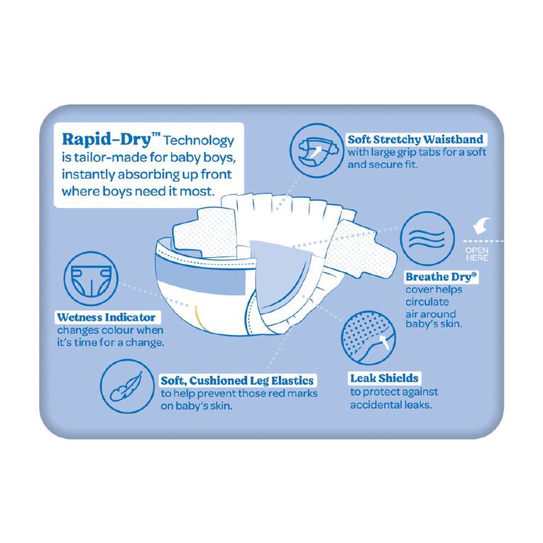 Huggies Boys' Convenience Nappy Junior Size 6 16+kg 14 Pack, , hi-res