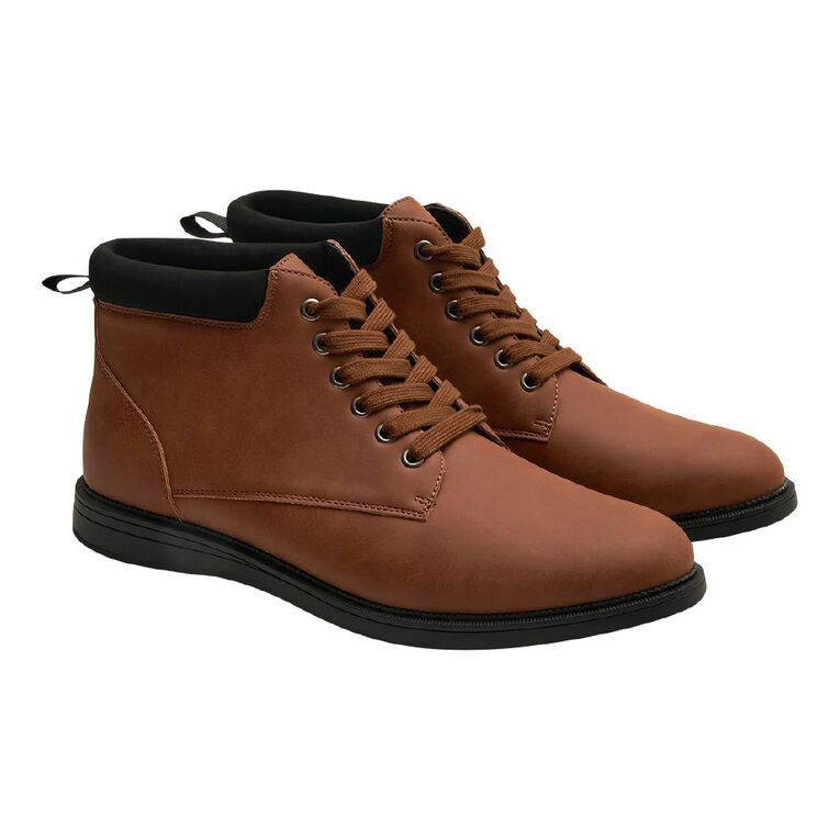 H&H Men's Bryce Lace Up Boots, Brown, hi-res