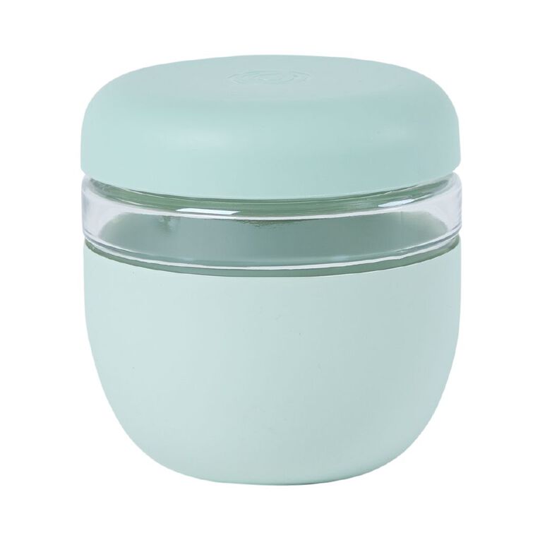 Kate's Kitchen Glass and Silicone Round Salad or Soup Bowl Charcoal, , hi-res