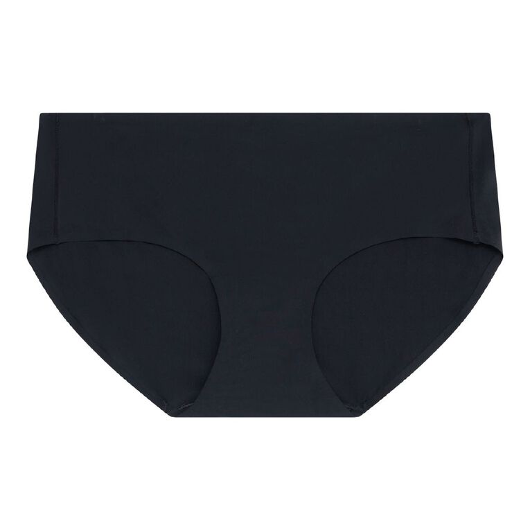 H&H Women's Micro No Show Boyleg Briefs, Black, hi-res
