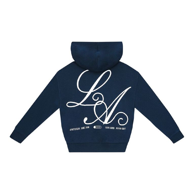 Young Original Print Pullover Hoodie, Blue Dark, hi-res
