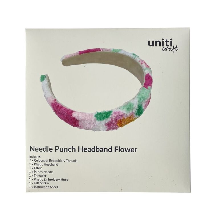 Uniti Craft Adults Needle Punch Headband Flower, , hi-res