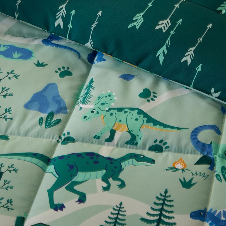 Living & Co Kids 2 Piece Comforter Set Roar and Explore King Single, , hi-res