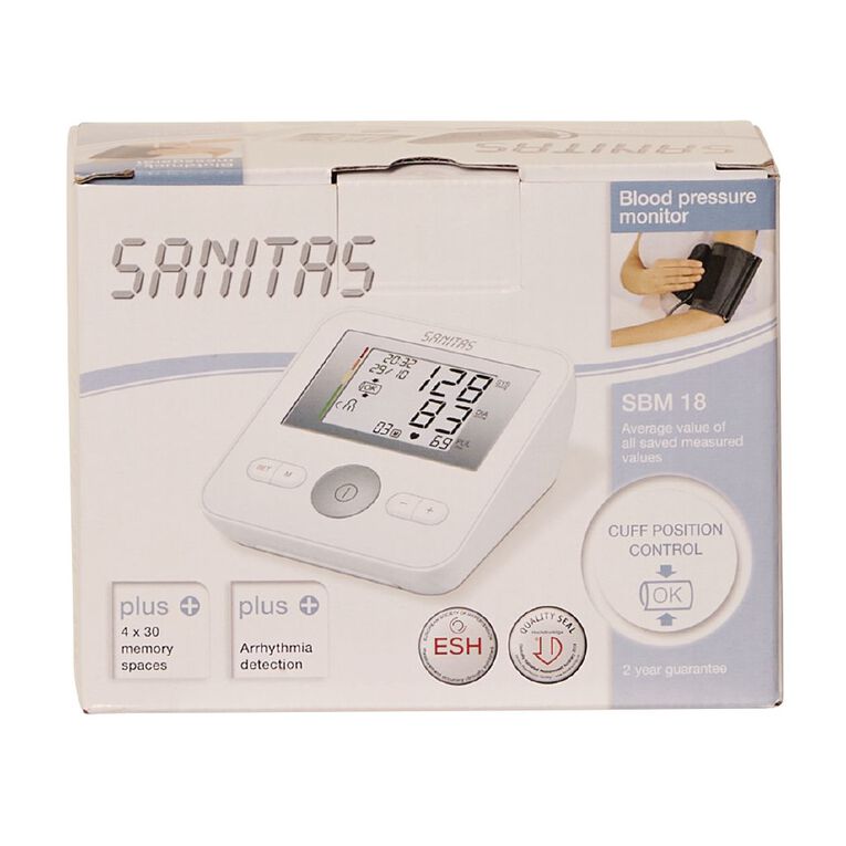 Sanitas Upper Arm Blood Pressure Monitor The Warehouse