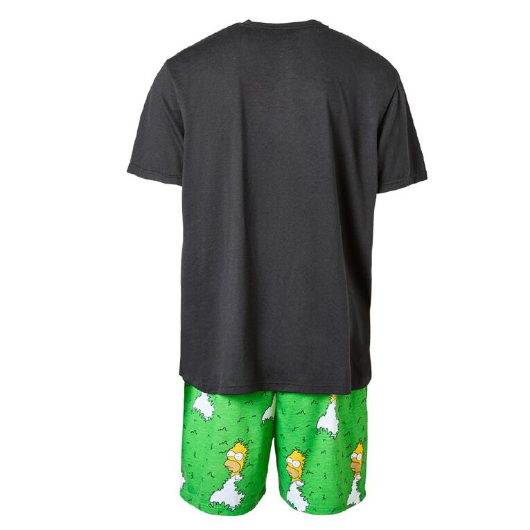 The Simpsons Tshirt and Short Pyjama Set, Green Mid, hi-res