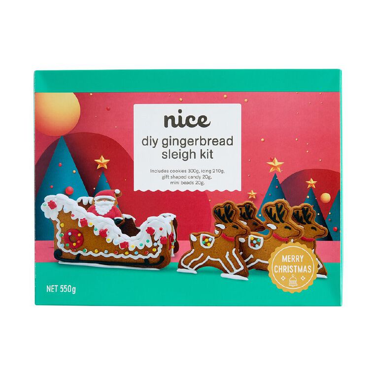 Nice DIY Gingerbread Sleigh Kit, , hi-res