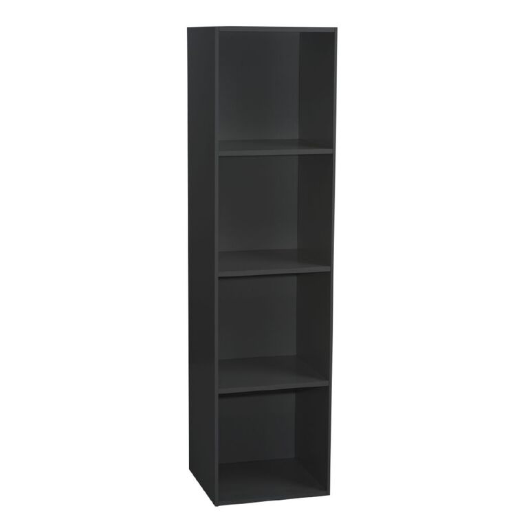 Sort It 1 x 4 Cube Storage Unit Black, , hi-res