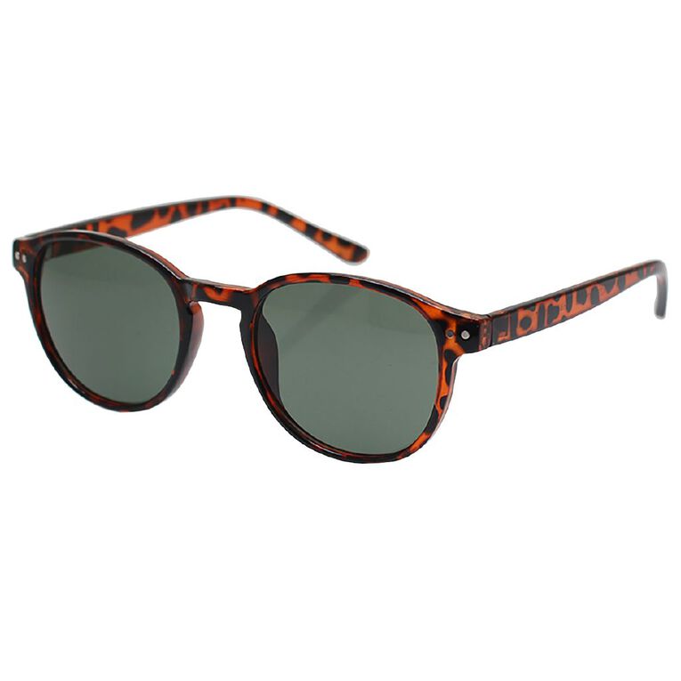H&H Unisex Tortoise Round Sunglasses, , hi-res