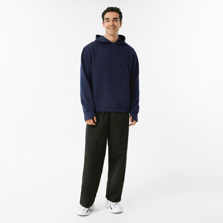 Active Intent Men's Textured Hoodie, Blue Dark, hi-res