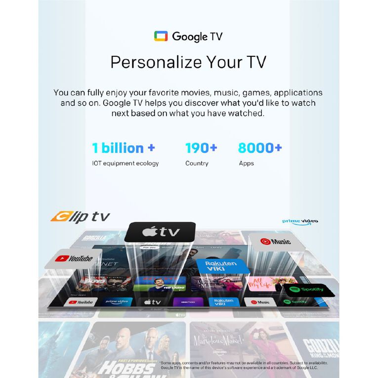 JVC 86 Inch 4K Ultra HD Google Smart TV JVG518623Q, , hi-res