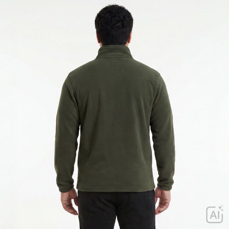Back Country Adults' 1/4 Zip Fleece Sweater, Green Dark, hi-res