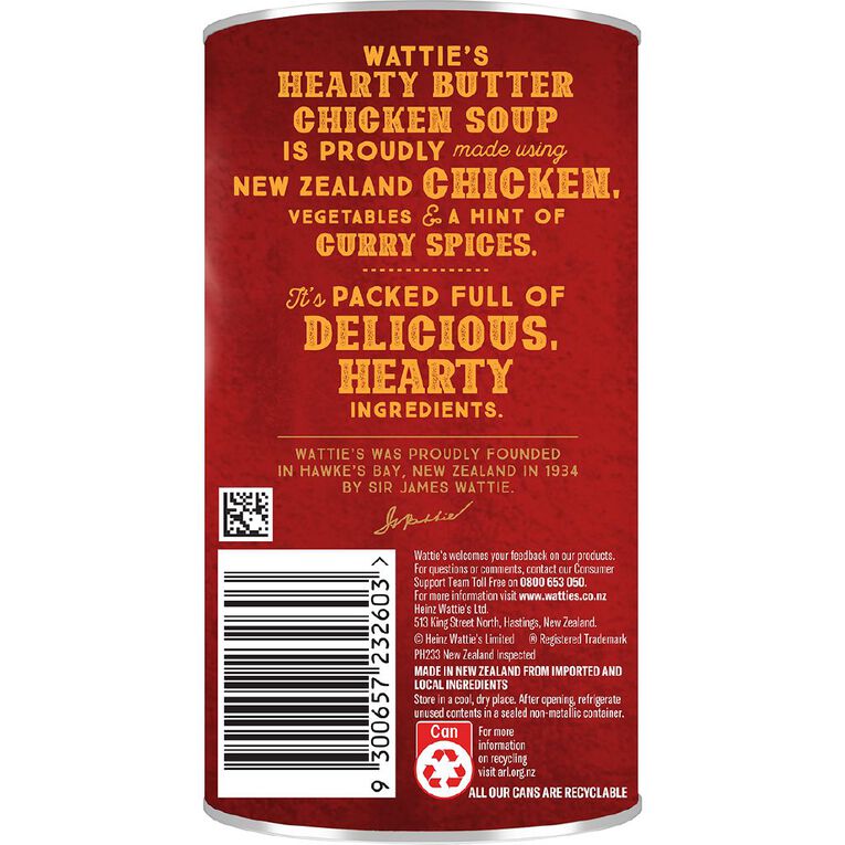 Wattie's Hearty Soup Butter Chicken 535g, , hi-res