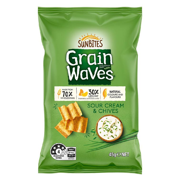 Sun Bites Grain Waves Sour Cream & Chives 45g