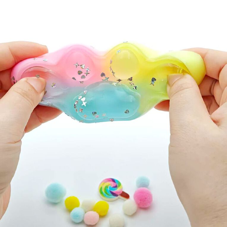 Squishy Transparent Rainbow Cat Paw, , hi-res