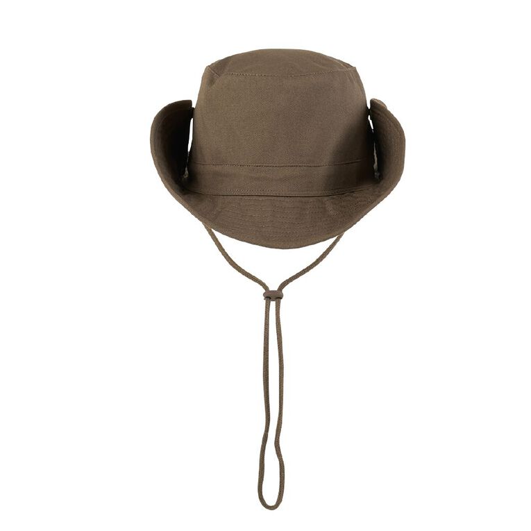 H&H Men's Button Cricket Hat, Khaki, hi-res
