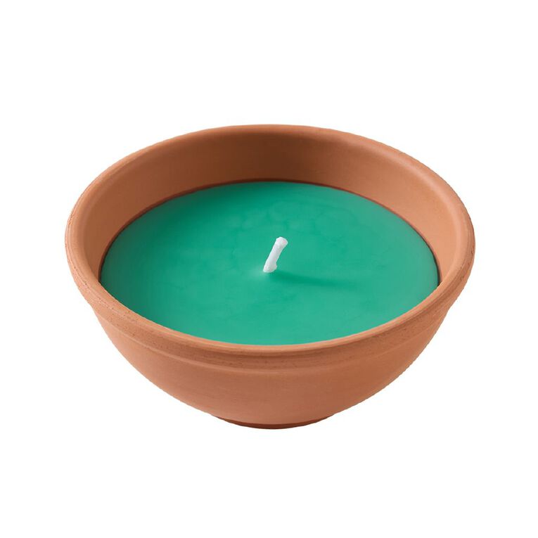 Waxworks Citronella Terracotta Pie Dish 15cm Assorted, , hi-res