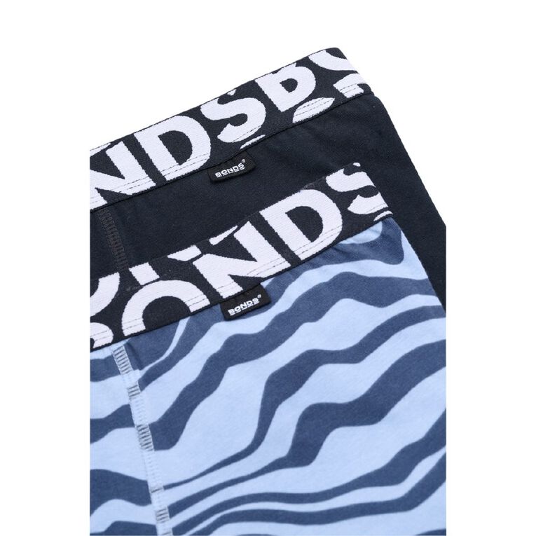 B FOR BONDS Men's Trunks 2 Pack, Black/Blue, hi-res