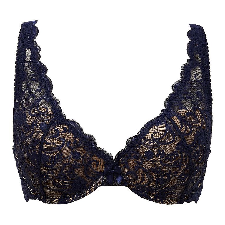 H&H Women's Florence Contour Bra, Navy, hi-res