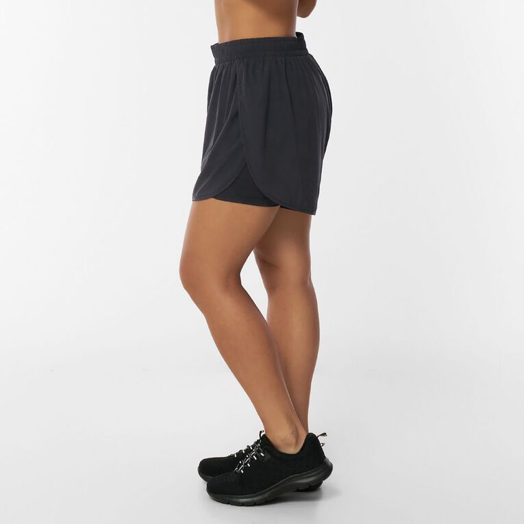 Active Intent Women's 2in1 Training Shorts, Black, hi-res