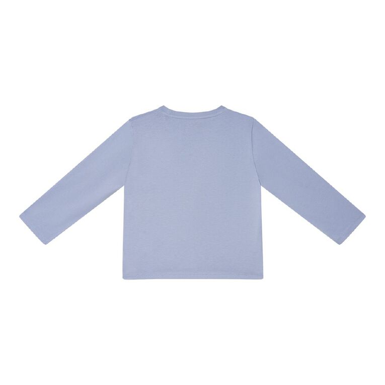 Young Original Relaxed Fit Long Sleeve Printed Tee, Blue Light, hi-res