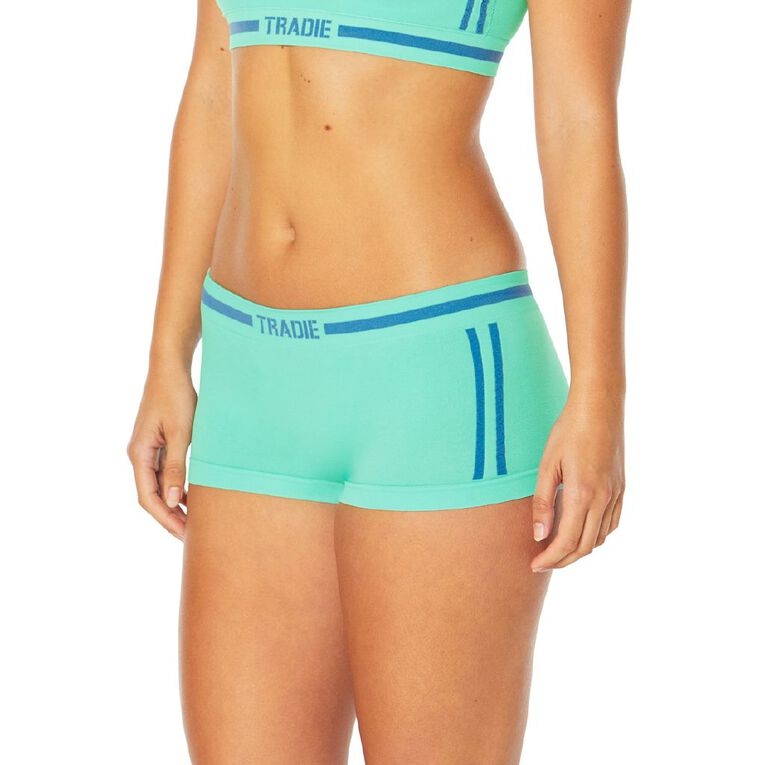 Tradie Women's Seamfree Playoff Shortie, Teal, hi-res
