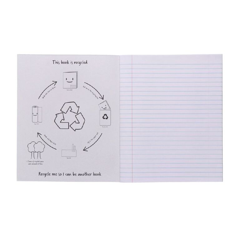 WS Exercise Book 1I5 9mm Ruled 40 Leaf Green, , hi-res