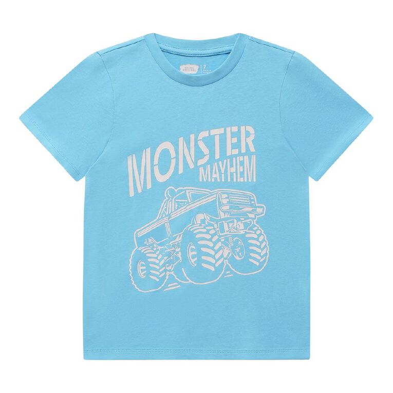 Young Original Short Sleeve Printed Tee, Blue Mid, hi-res