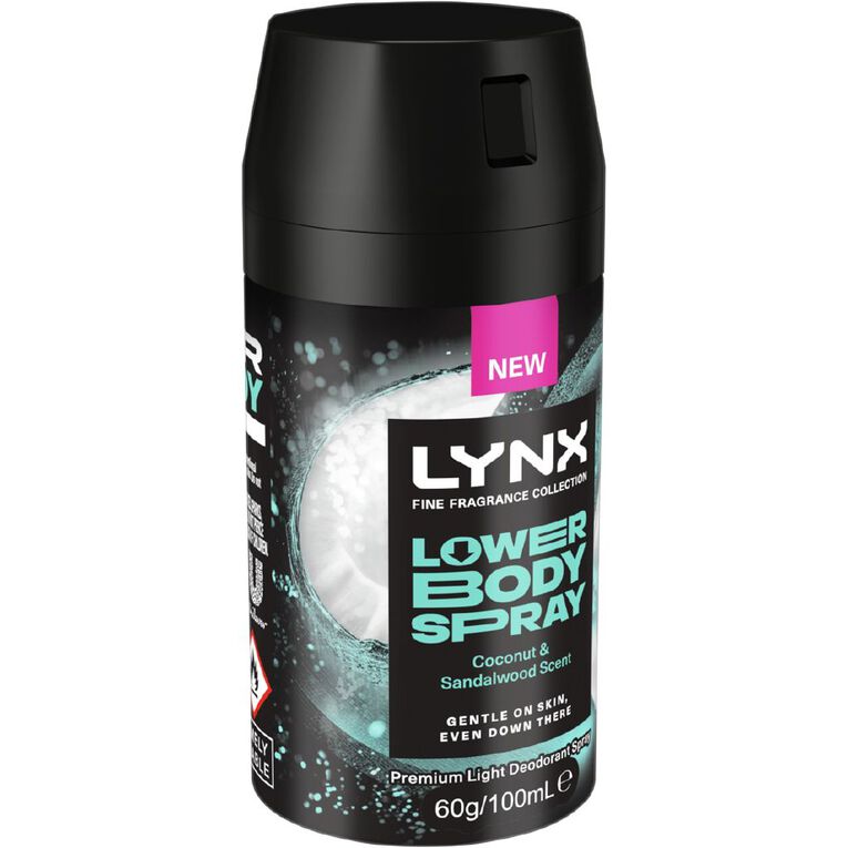 Lynx Lower Body Deo Spray Coconut 8X6 100ml, , hi-res